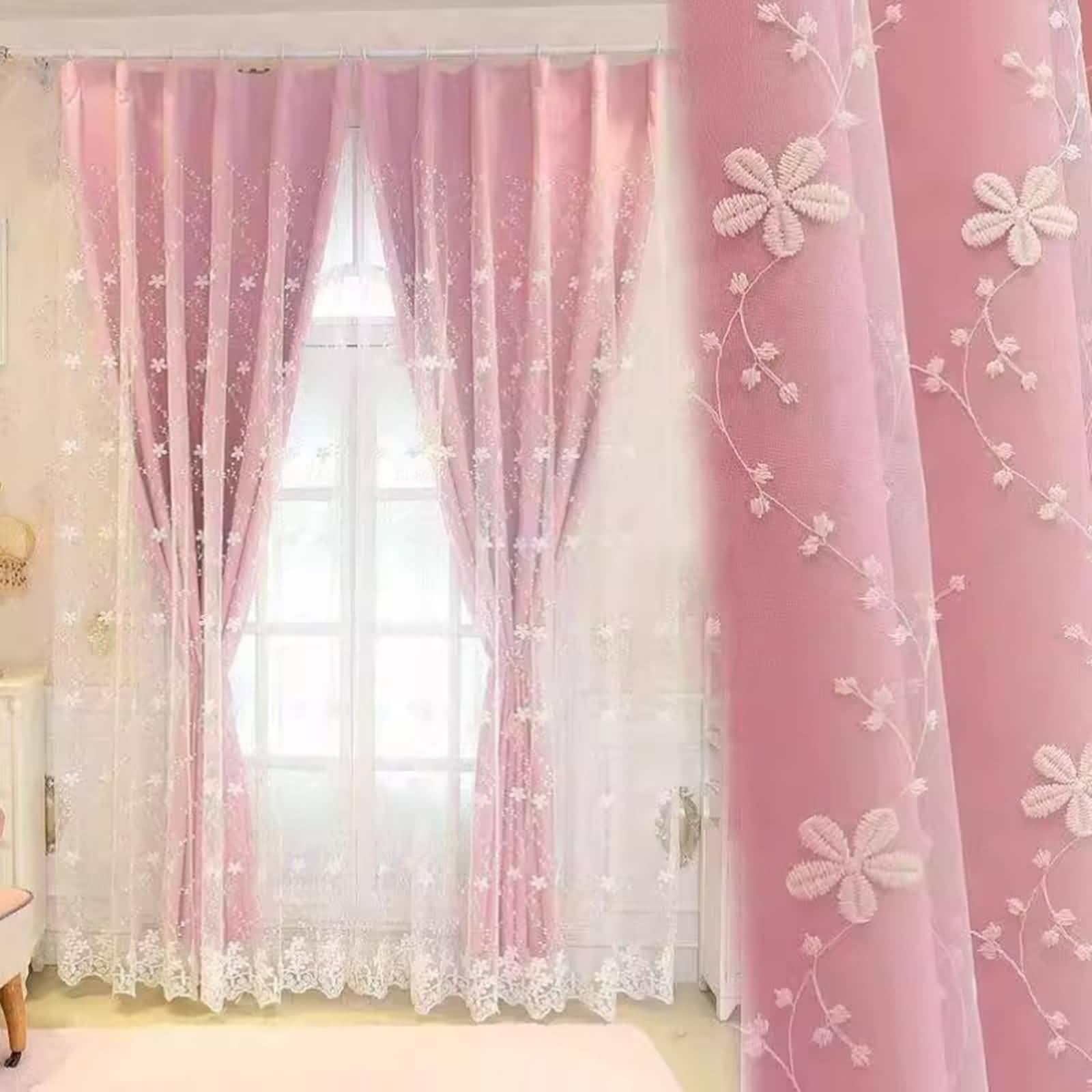 Rideaux occultants rose pastel pour créer un cocon doux dans une chambre