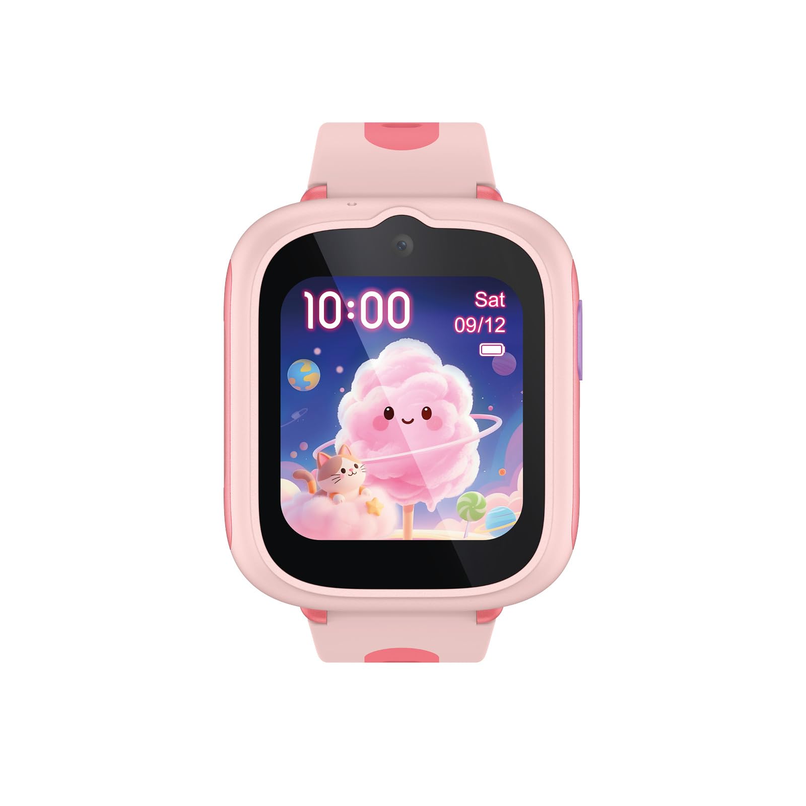 TCL MT48X 4G Montre connectée pour Enfant, Rose Cosmique, GPS, appels LTE, Bouton d'urgence, étanche 5 ATM, avec Carte SIM Telekom et Bon d'achat Amazon de 30 €
