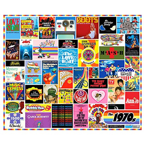 Re-marks 1970s Pop Culture Puzzle, 1500 Piezas para todas las edades miniatura 1