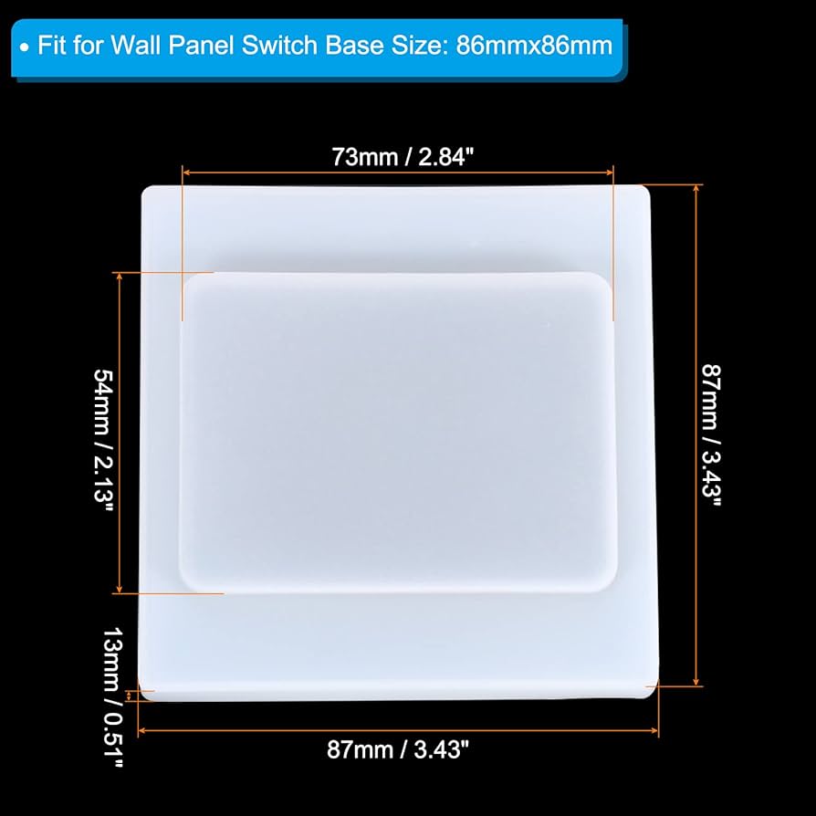 PATIKIL Light Switch Dust Cover, 4 Pack Blank Wall Plate Panel Switch Protector Dustproof Waterproof Protective Cover For Bathroom, Rubber Light Blue