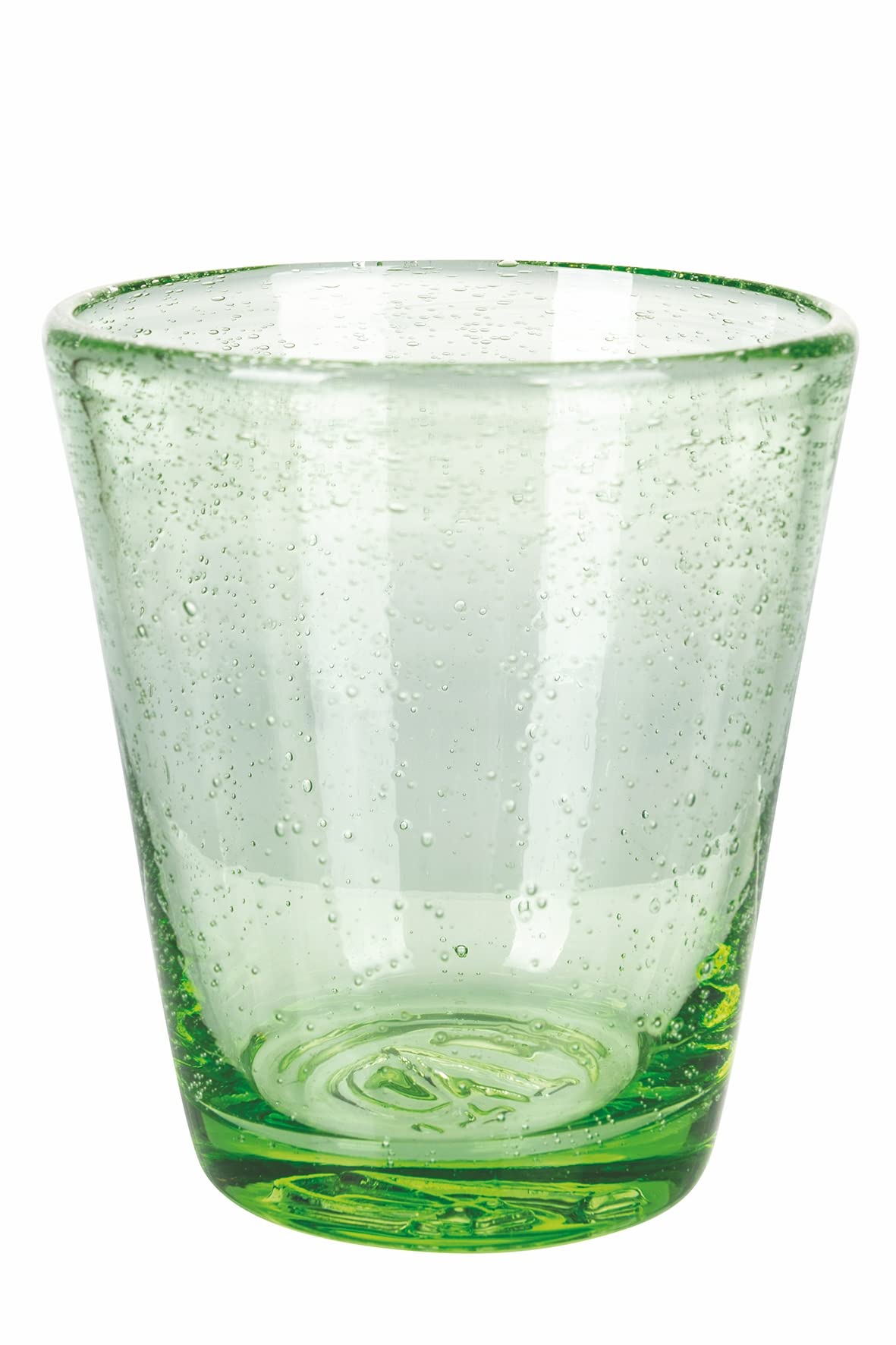 Cancun Greenery Lot de 6 verres à eau en pâte de verre soufflé 330 ml