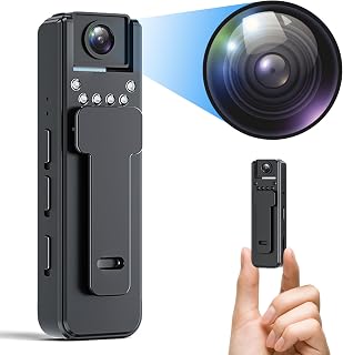 1080P HD Body Worn Camera, Wearable Body Camera with Loop Recording, Night Vision, Back Clip for Traveling, Delivery Man, Lecture Recording, Serving Jobs