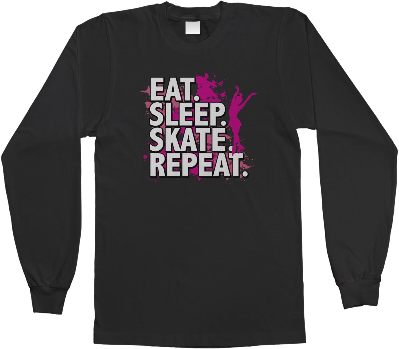 Threadrock Big Girls' Eat Sleep Skate Repeat Youth Long Sleeve T-Shirt