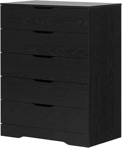 South Shore Holland 5 cajones, roble negro Roble negro,Nogal natural.,https://www.amazon.com/dp/undefined