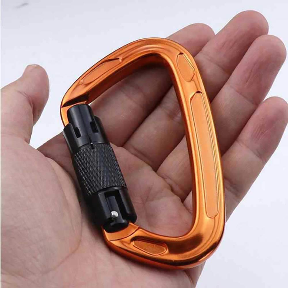 Clip per moschettone in Acciaio Inossidabile Gancio per Arrampicata in Discesa Clip per moschettone in Acciaio Inossidabile Automatico 2 Confezioni 24kn Clip per moschettone Pesante Super Durevole (