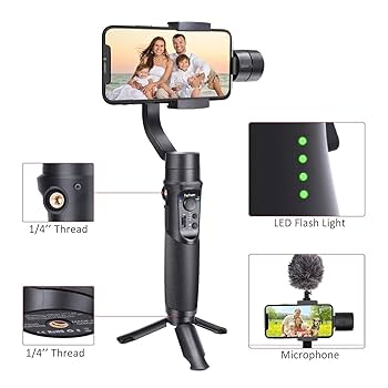 美品　hohem V3 スマホ用ジンバル 3軸ポータブルスタビライザー Amazon.co.jp: Hohem M5 Mobile Plusスマホジンバル3軸