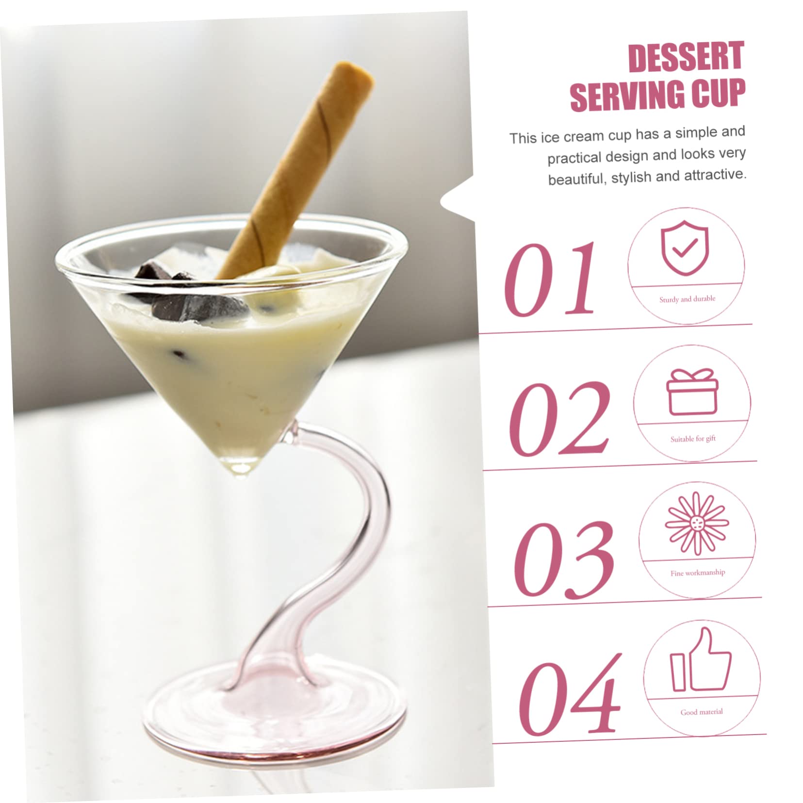 TOPBATHY 2 Pz coppa gelato in mini drink bicchieri da liquore glassette bicchiere tumbler occhiali da sole tazza tazze di semifreddo coppa da dessert in Whisky calice zuppiera