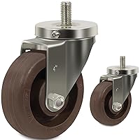 Vista 39 de 4 ruedas resistentes de 1.5 pulgadas, soporte de acero inoxidable para horno de alta temperatura, juego de 4 con capacidad de hasta 2800 libras