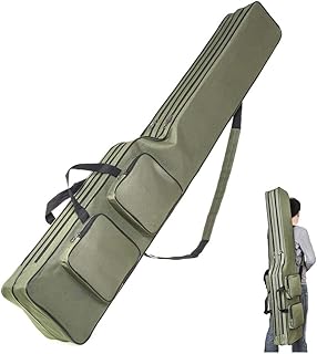 Durable Canvas Fishing Rod & Reel Organizer Bag