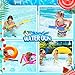 Lucky Doug 6 PCS Foam Squirt Guns Water Blaster Set, Water Guns Blaster Pool Toys for Kids Shooter Swimming Pool Party Outdoor Beach Sand Play Game Toy