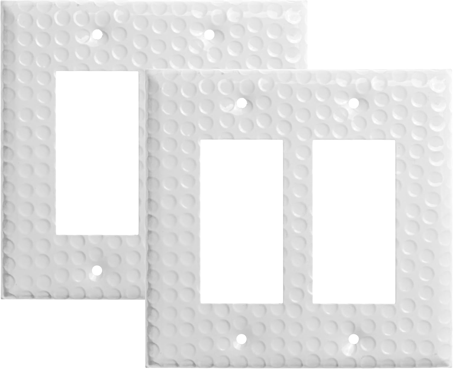 Monarch Abode Rocker Light Switch Cover Plate – 2-Gang Pure Copper Decorator Wall Plates, Hand Hammered Decorative Outlet Covers Wall Plates for Receptacle, GFCI Electric Outlet Cover, Pack of 1