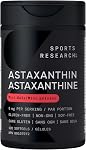 Sports Research® Astaxanthin Supplement from Algae - Softgels for Antioxidant Activity, Skin & Eye Health Support - Made with Coconut Oil, Non-GMO Verified & Gluten Free - 6mg, 120 Count