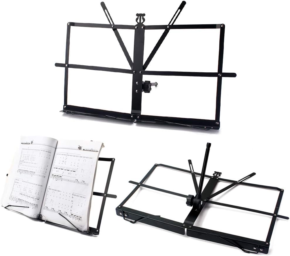 Tabletop Music Stand, Foldable Metal Sheet Music Holder