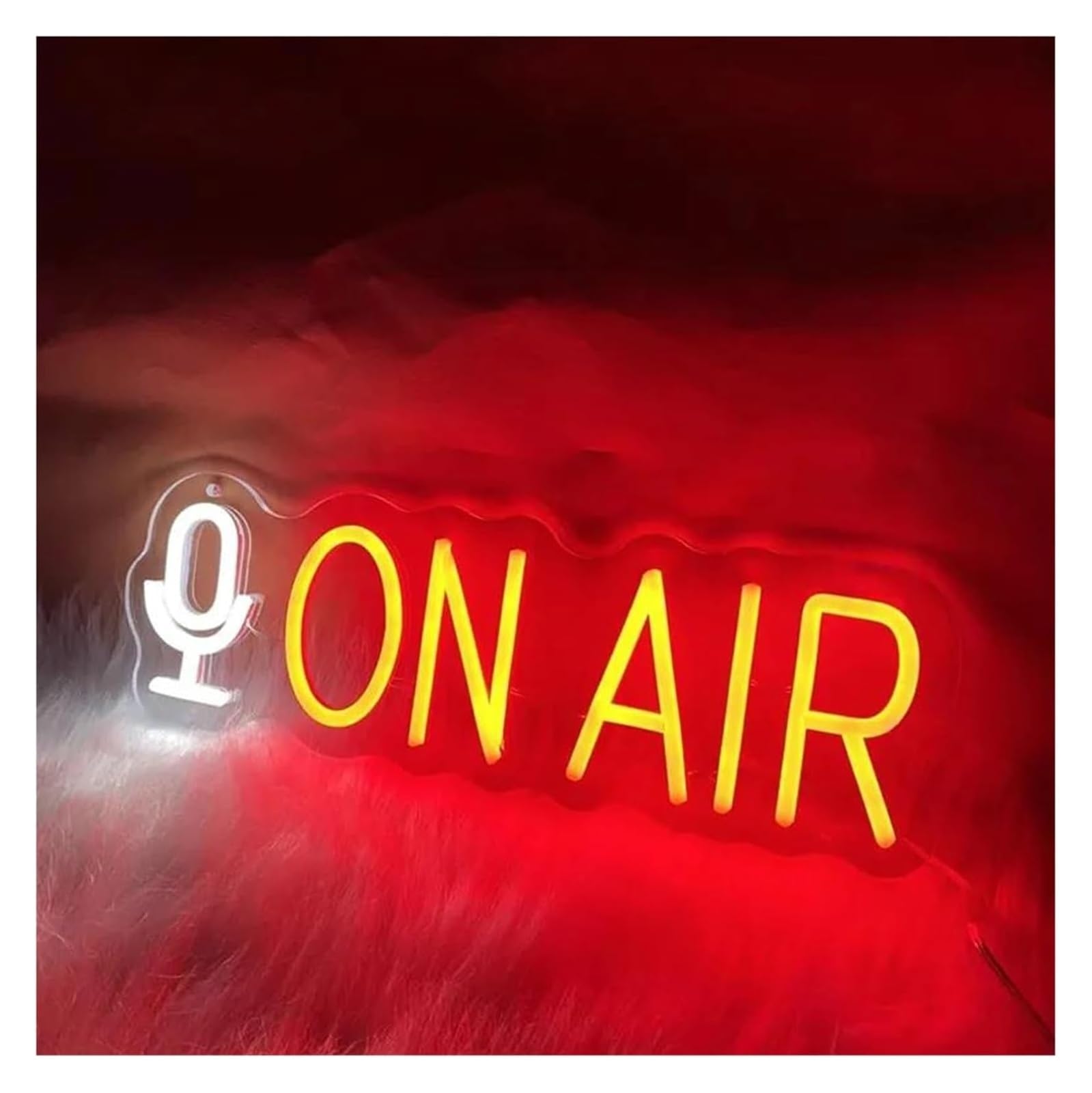 In onda per la registrazione in streaming live per dell'insegna al neon Insegna luminosa Decorazione Studio Camera(Rosso)