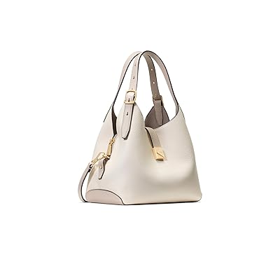 Kate Spade New York Deco Colorblocked Pebbled Leather Medium Crossbody Tote Cross Body Handbags Cashew Milk