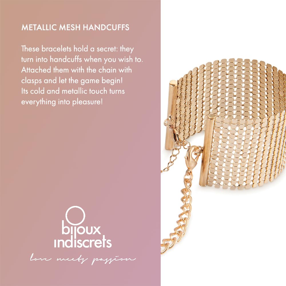 Bijoux indiscrets Doré Desir metallique Menottes Bracelet Lingerie sexy Cadeau