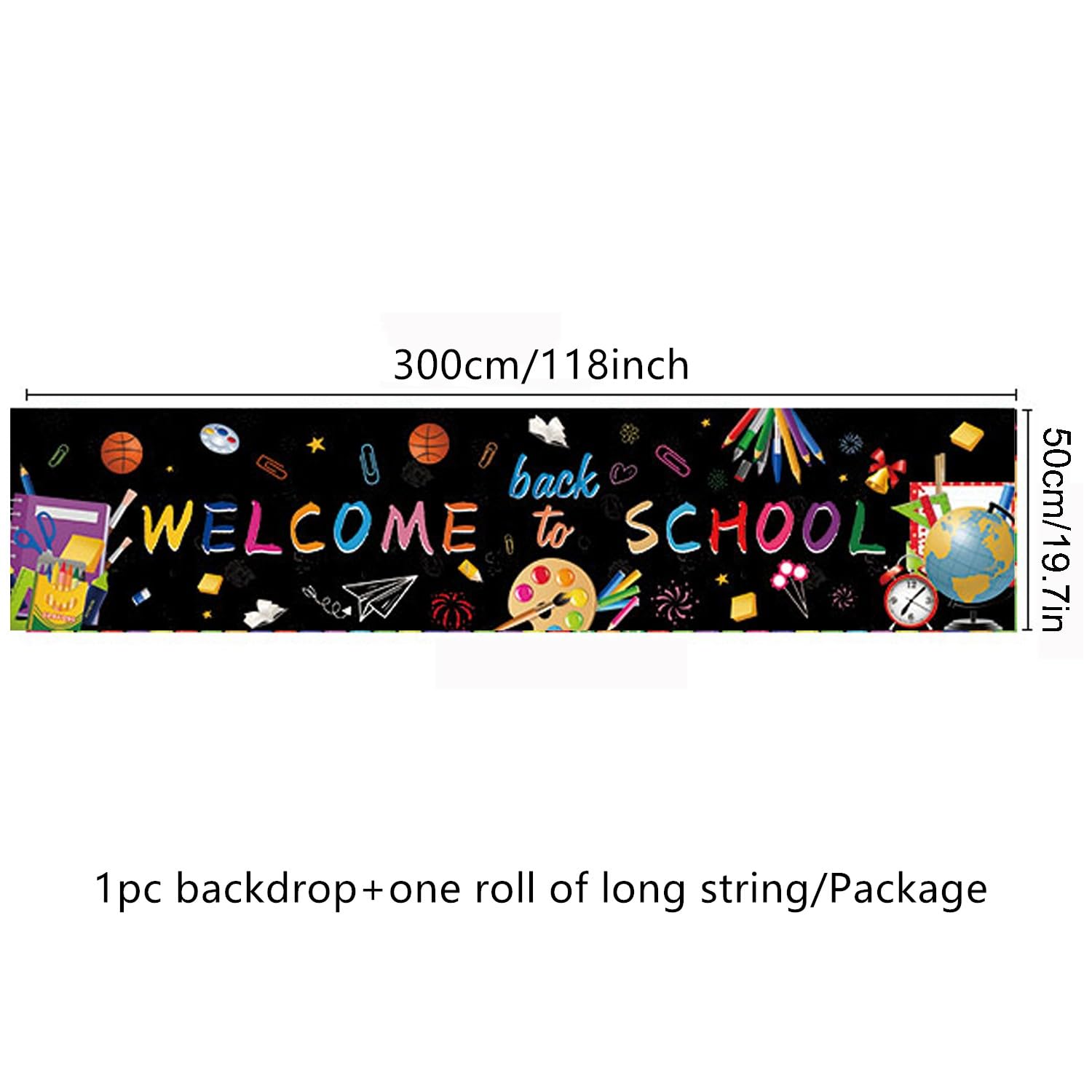 Welcome Back To School Banner – 2,7 X 1,5 M, Aus Polyester, Für Schulanfangsfeiern & Fotos