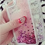iPhone 4 Case , iPhone 4 Cover , iPhone 4s Case , iPhone 4s Cover , ZJINGZ Creative Dual Layer Transparent Plastic 3D Flowing Liquid Floating Luxury Bling Glitter Sparkle Stars Hard Case Cover for Apple iPhone 4 4S