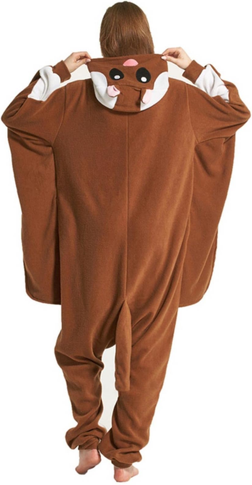 SUYGGCKOne Piece Pajamas Flying Squirrel Kigurumi Pajamas Bat Mouse One Piece For Adults Women Men Sleepwear Overall One-Piece Full Body Outfits Gift-Bat Mouse Onesie,L