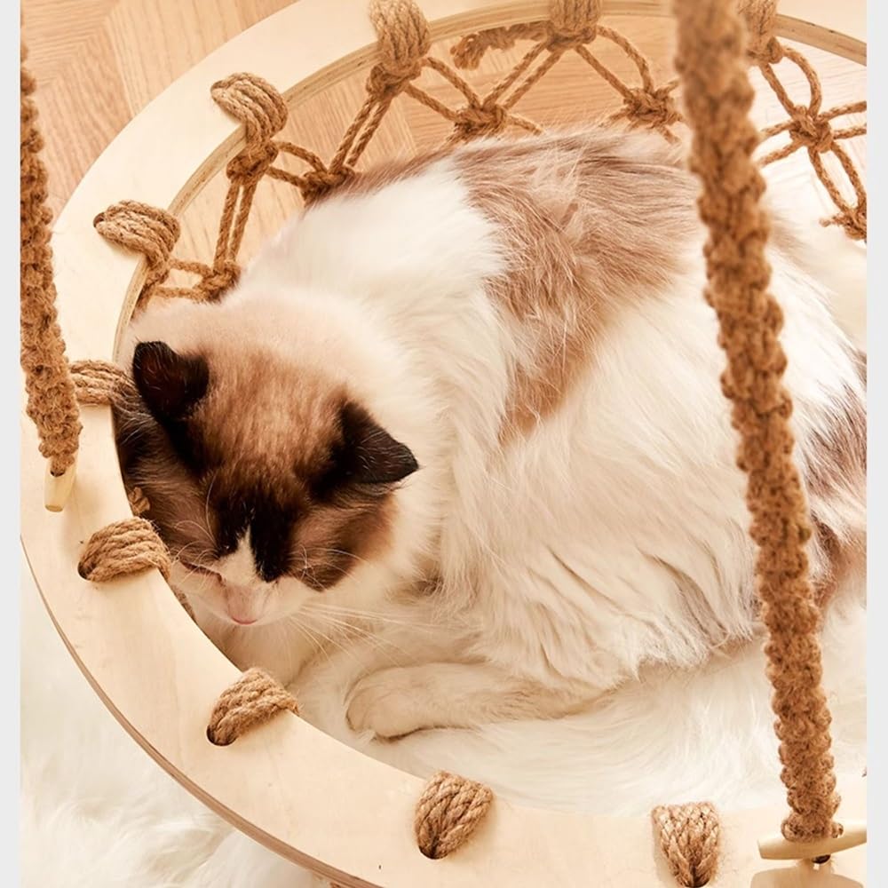 Katzenturm Kletterbaum for große Katzen, Schaukel, Hängematte, mehrstufige Unterteilung, Kratzbaum, wolkenförmiges Katzenspielzeug Aktivitätszentrum