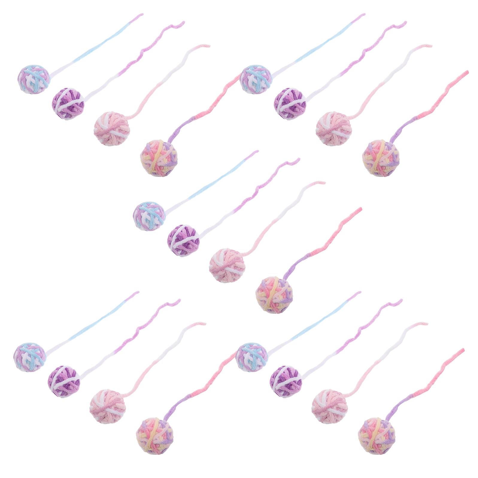 Bolas de lana para gatos Luxshiny pack de 20 juguetes interactivos de felpa