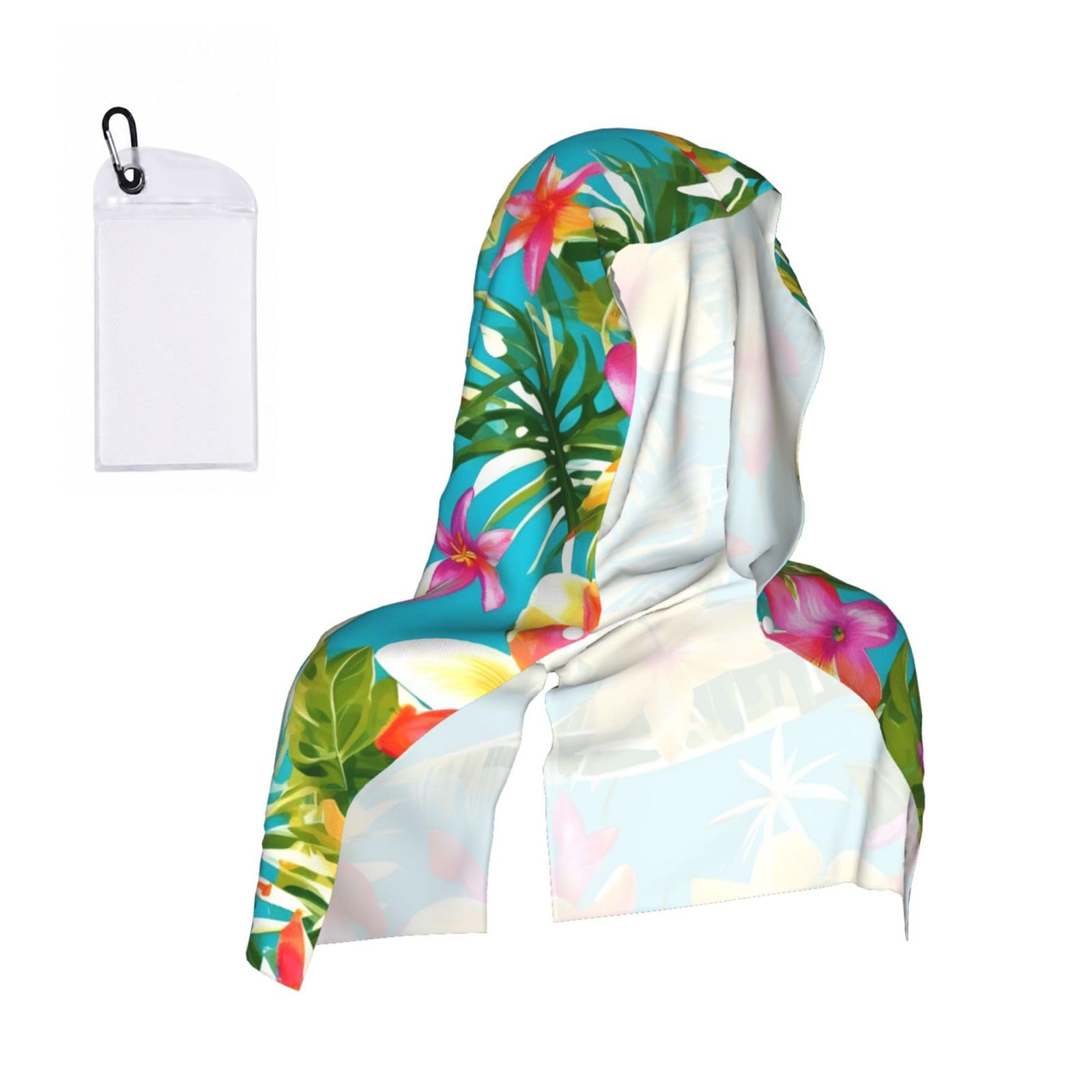 ZYJHYY Summer Style Hawaiian Print Unisex Swimming Towel Practical Camping Towel Skin-Friendly Cooling Towel For Workout Training