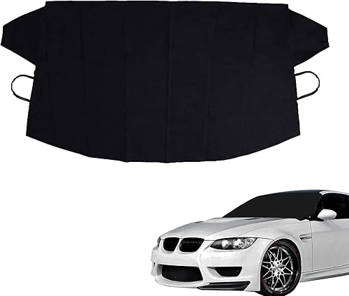 Miniatura 1 de Sodcay 1 cubierta de nieve para parabrisas delantero de automóvil, 75 x 62.25 x 42.25 pulgadas, tela Oxford 600D para guardar escarchas, dispositivo