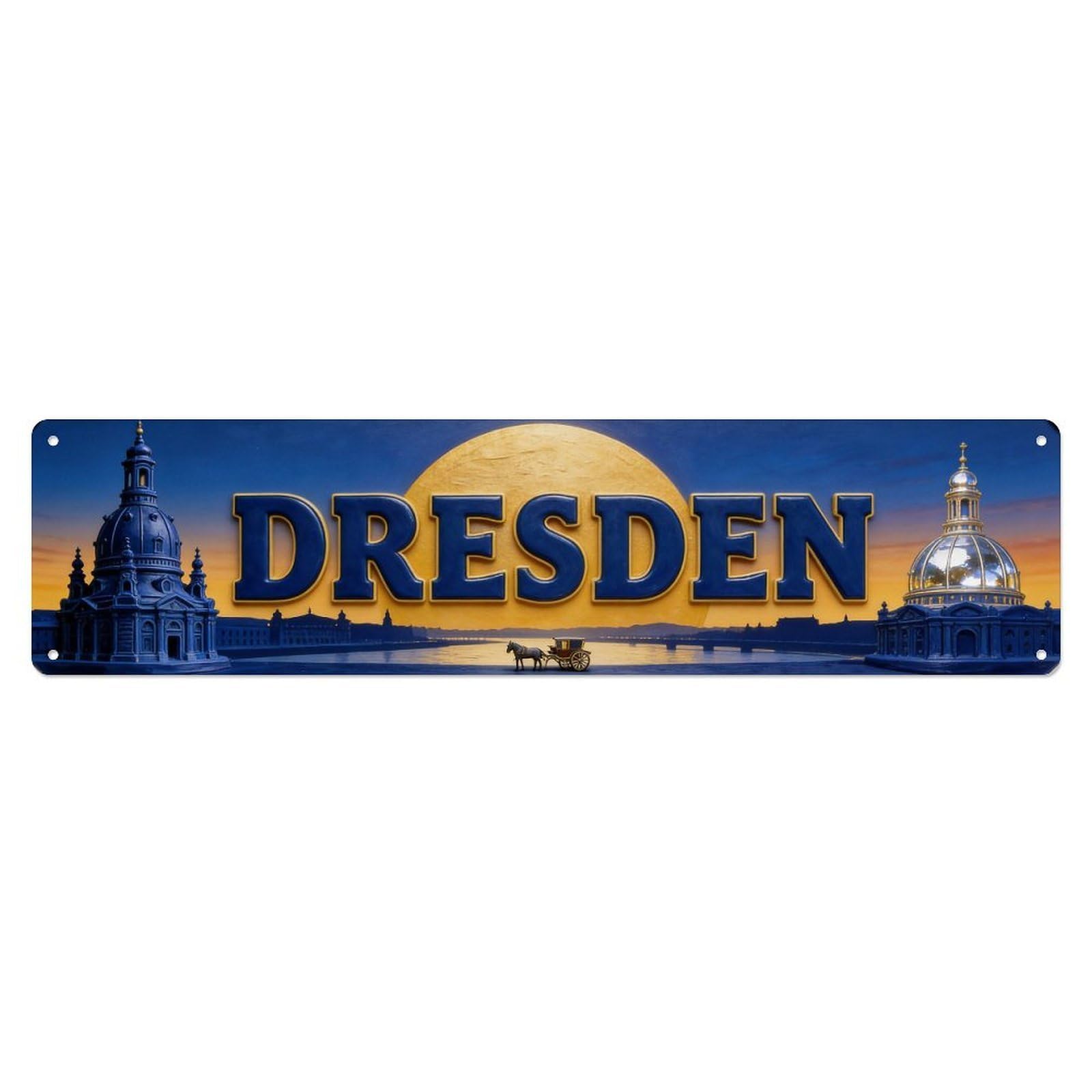 Okahys 4X16inch(10X40cm) Dresden Germany Retro Metal Tin Sign