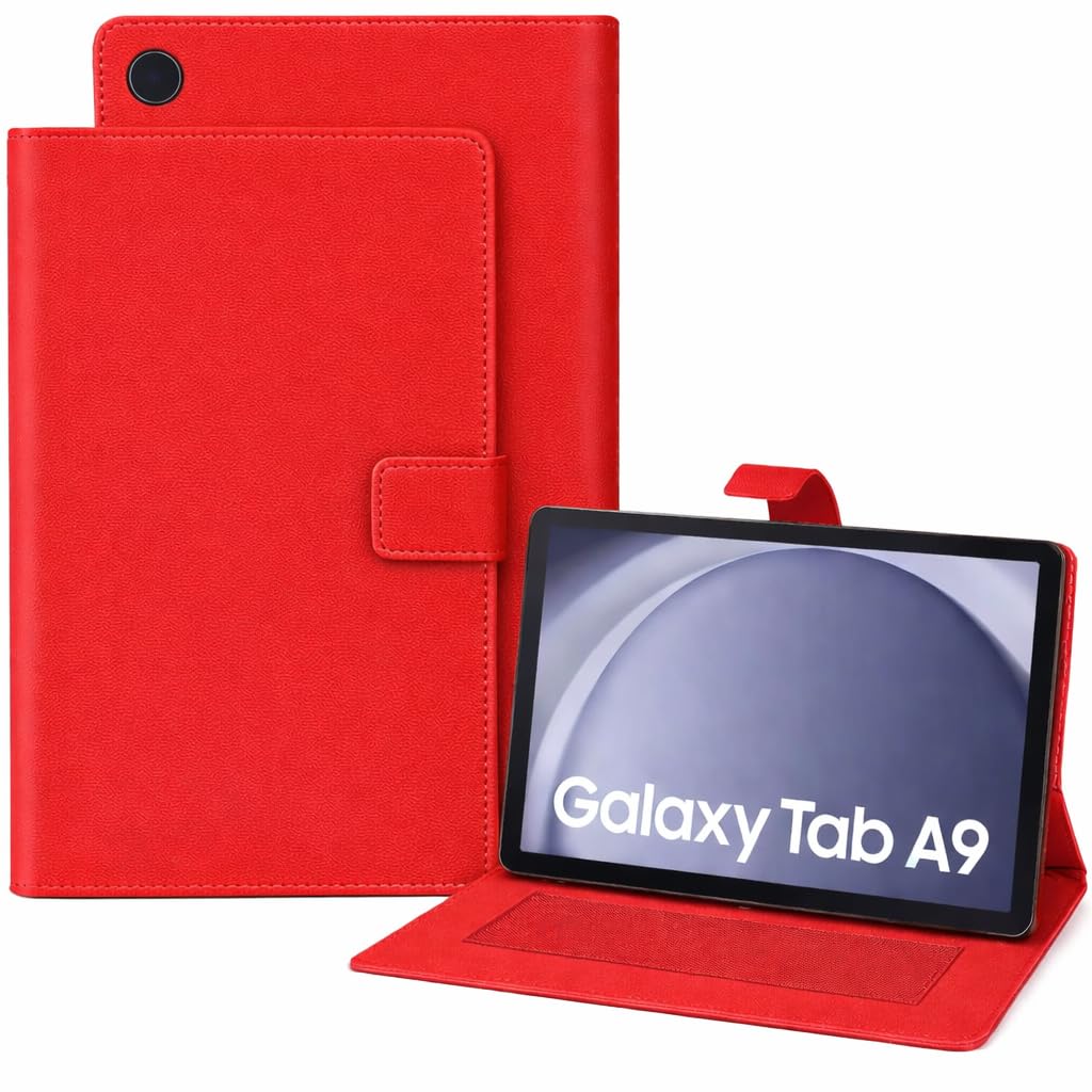 Cover for Samsung Galaxy Tab A9 8.7 Inch, Leather Flip Stand Case, Stand Function, Professional Theme [SM-X110/X115/X117] (Grey) — Amazon image 2