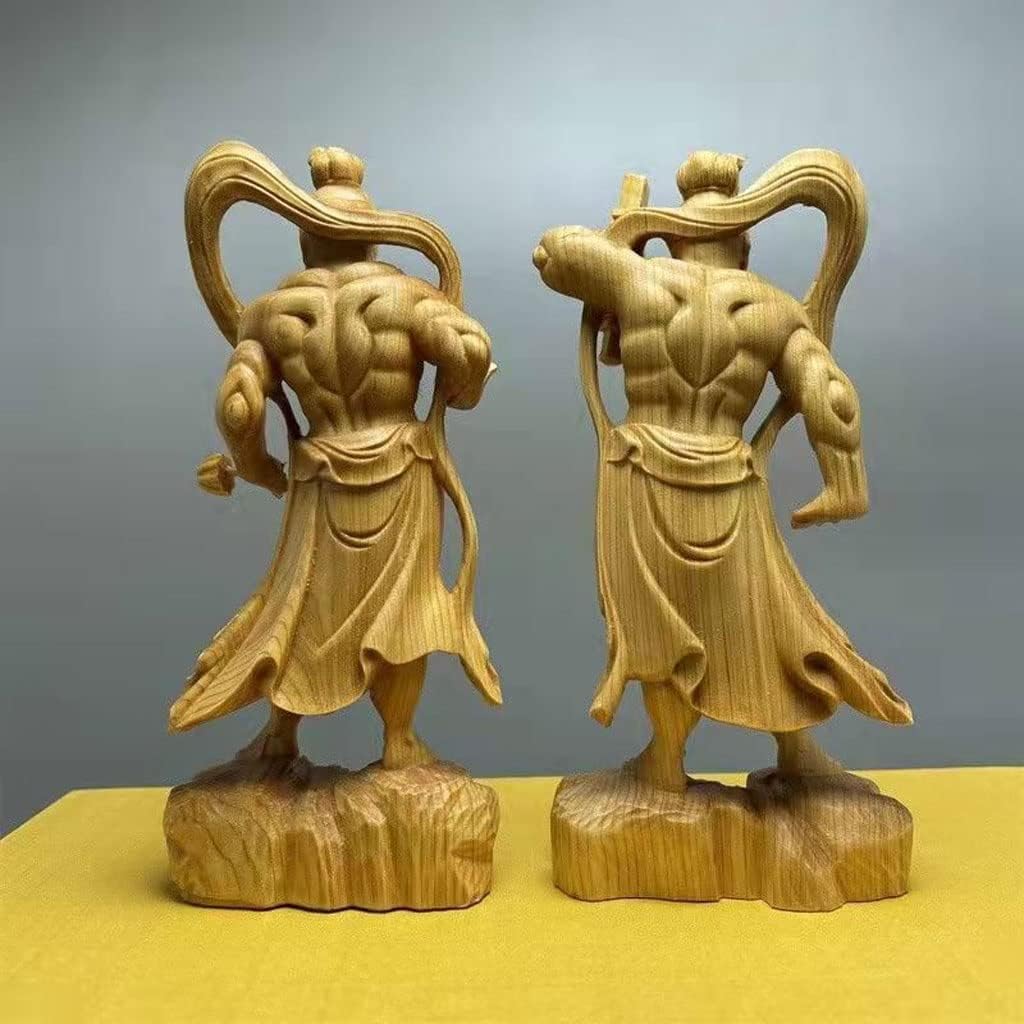 仏像 木彫り 金剛力士像 二体一対 天然 崖柏木 仁王像 護法善神