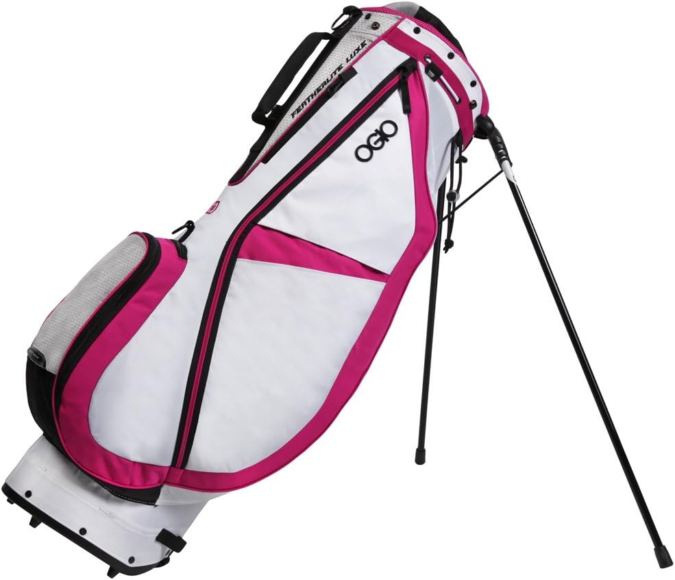 NEW OGIO FeatherLite Luxe Stand / Carry Golf Bag 9" Woode 8-way Top Pink