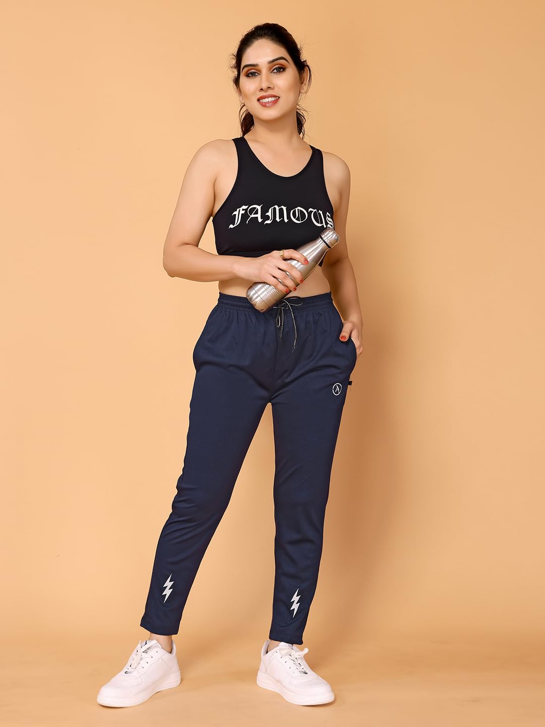 Women's Solid Regular Track -BW_GRL_MD_TP220_XL Navy Blue-image-9