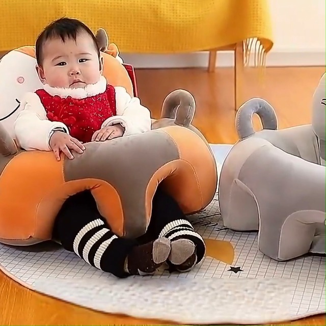 Housse De Siège D'apprentissage Pour Bébé En Forme D'animal - Douce, Respirante, Pour Apprendre à S'asseoir - 3