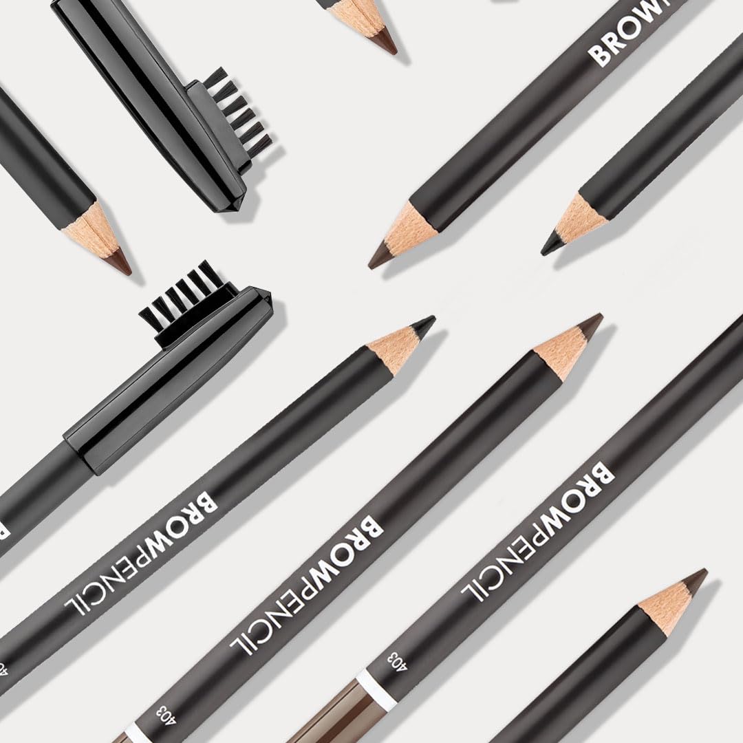 Lamel-401 Eyebrow Pencil Black, Aloe Vera & Vitamin E, Perfectly Shape the Brows, Smudge Proof & Long Lasting, Easy-To-Use Design, Eyebrow Pencil for All Skin Tones - 1.7gm 2