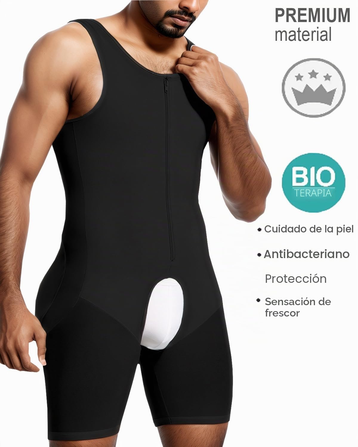 Fajas Reductoras Shapewear Hombre Moldeadora Body Shaper Abdomen Compresión de Cuerpo Calzoncillos Pantalones