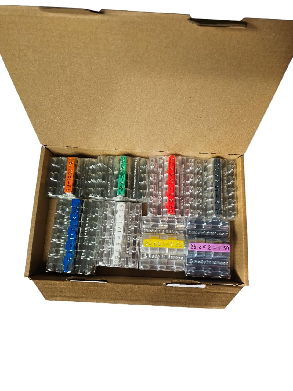 Blisters Monedas. Pack 160 Blister. 20 Blister para cada Monedas de Euro y Céntimos, Guarda facilmente tús Monedas con las Fundas para Monedas. Pack MIX (Pack 20 Blister cada Moneda)