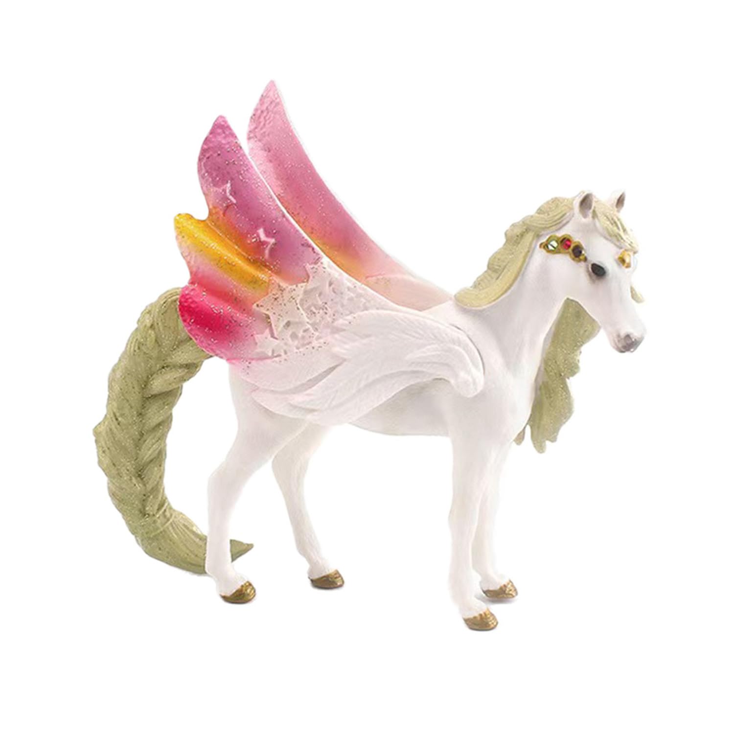 Shamoparty Wunderschöne rosa Pegasus Figur, Kinderspielzeug, Fabelwesen, Jungen und Mädchen, ideal für Geburtstage, Schulabschlüsse und Schulanfänge