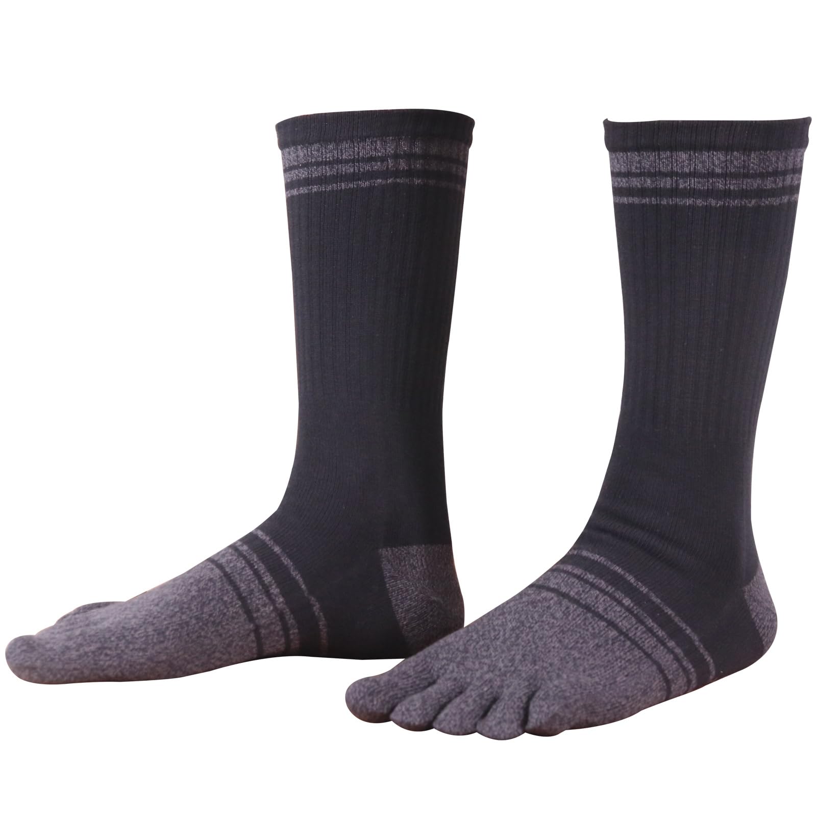 Lot de 6 paires de chaussettes à orteils en coton pour homme