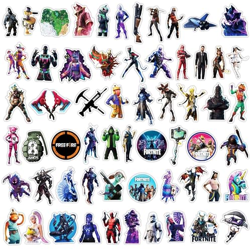 60PCS Game Stickers for Water Bottles Skateboards and Notebooks Laptop. Colorful Waterproof Party Decor Stickers for Fans Adults. (GS 4)