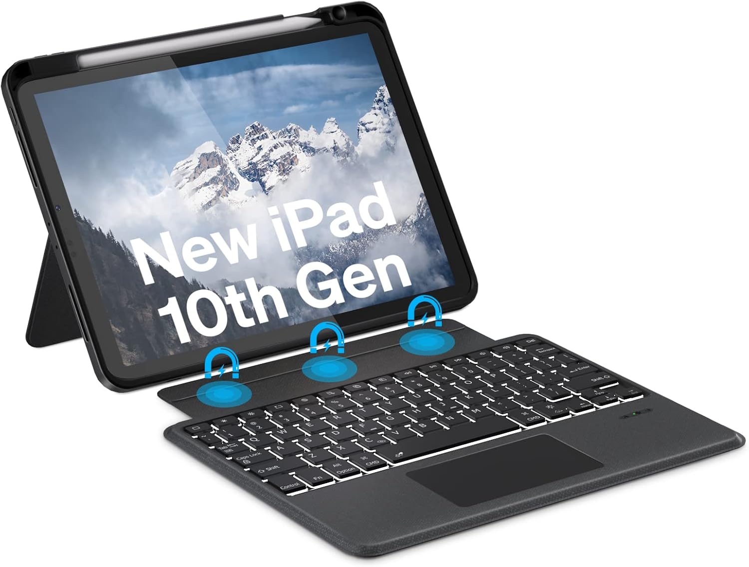 Doohoeek Keyboard Case Touch for New iPad 10.9 inch 10th Generation
