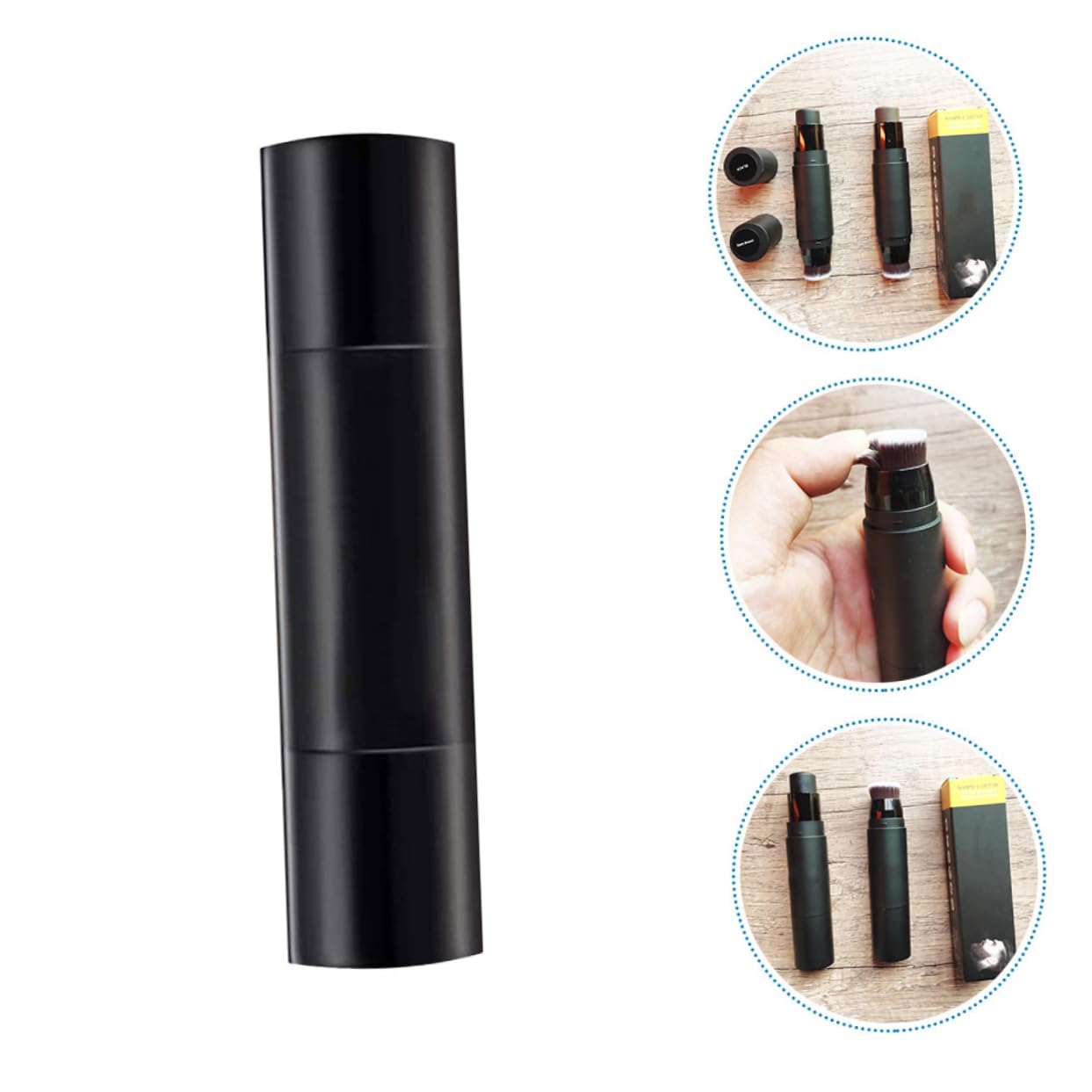 DOITOOL 2pezzi Stick Riempitivo Per Barba Strumento Di Modellazione Per Uomini Facile Da Trasportare Design Con Pennello e Materiale Resistente Scuro