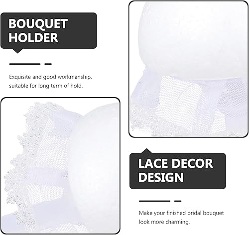 Miniatura 2 de Ipetboom Soporte de espuma floral, ramo de flores de novia, base de ramo de boda, mango de arreglo floral para flores falsas o frescas, recuerdos de