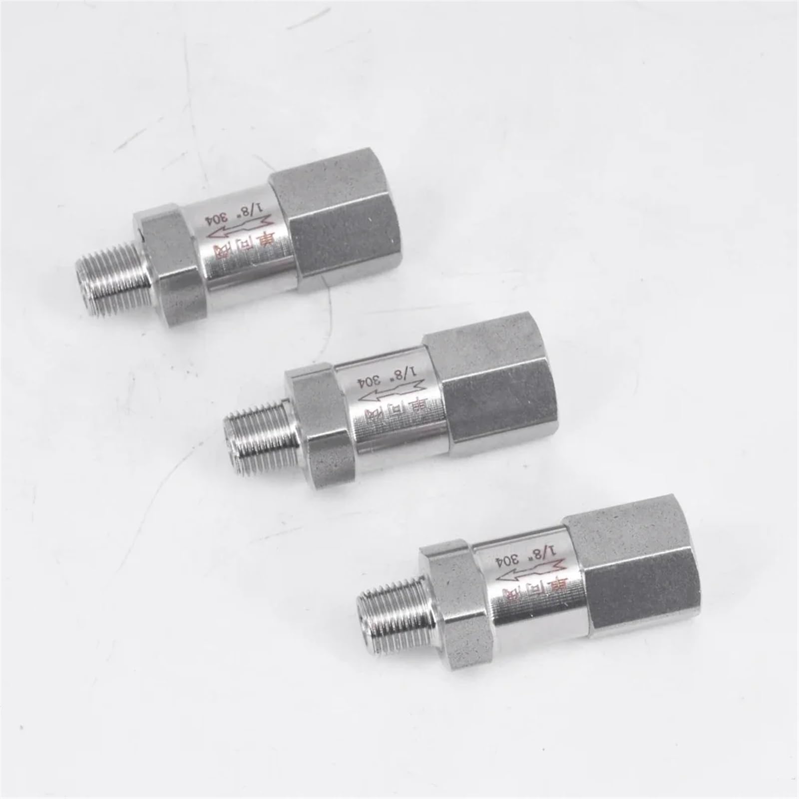 Válvula de retención unidireccional de 1/2 3/4 pulgadas, antirretorno, en línea, de acero inoxidable 304, for agua, gas, vapor y aceite(3/4",Female BSPP 304)