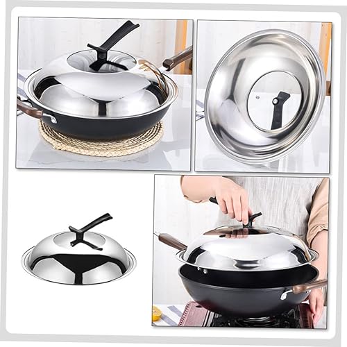 Miniatura 4 de YARNOW Olla de vidrio utensilios de cocina de acero inoxidable cacerola sartenes horno 11.7 pulgadas tapa de cacerola reemplazo universal tapa de