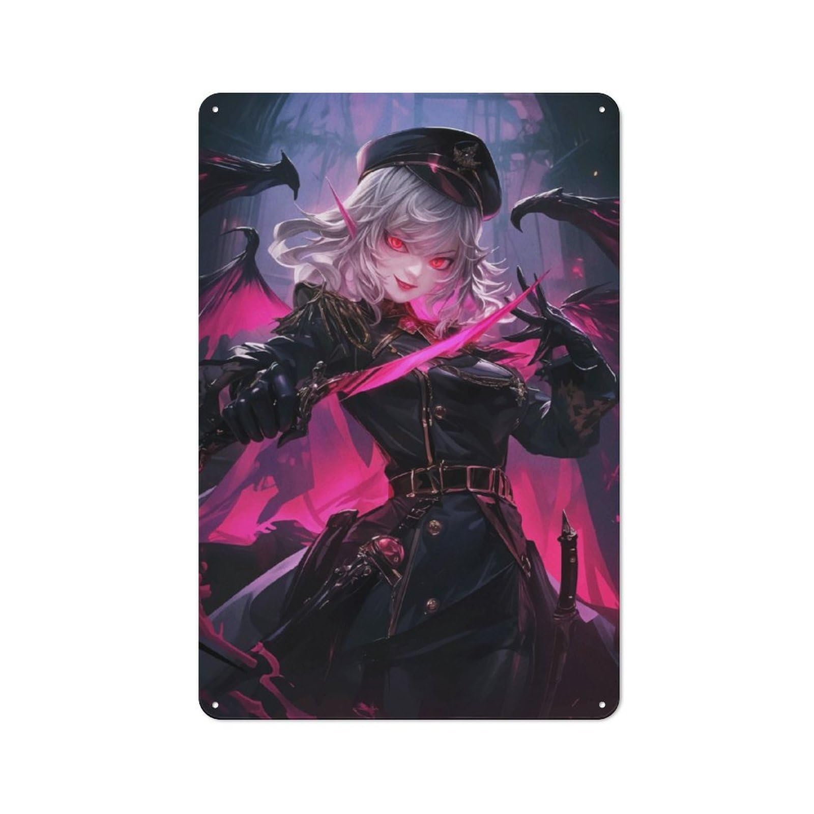 Junmoney Vampire Commander Tin Wall Plaque 30X20cm With For Studio Or Craft Room, For Cooler-Season Styling In Studio And Craft Room