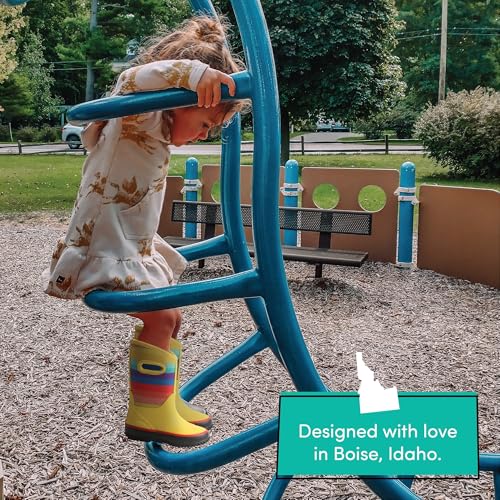 Lone Cone Insulating All Weather Kids Mud Boots for Boys & Girls - Waterproof Toddler Snow Boots - Warm Neoprene Boots for Kids - Warm Muck Boots - Rainbow - 2LK4