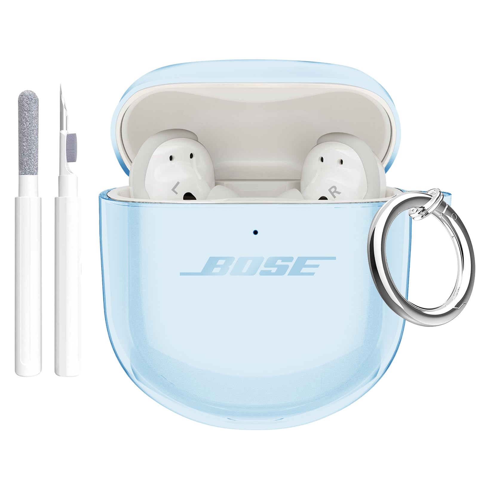 Photo 1 of Aircawin Clear Blue Case for Bose QC II & Ultra Earbuds