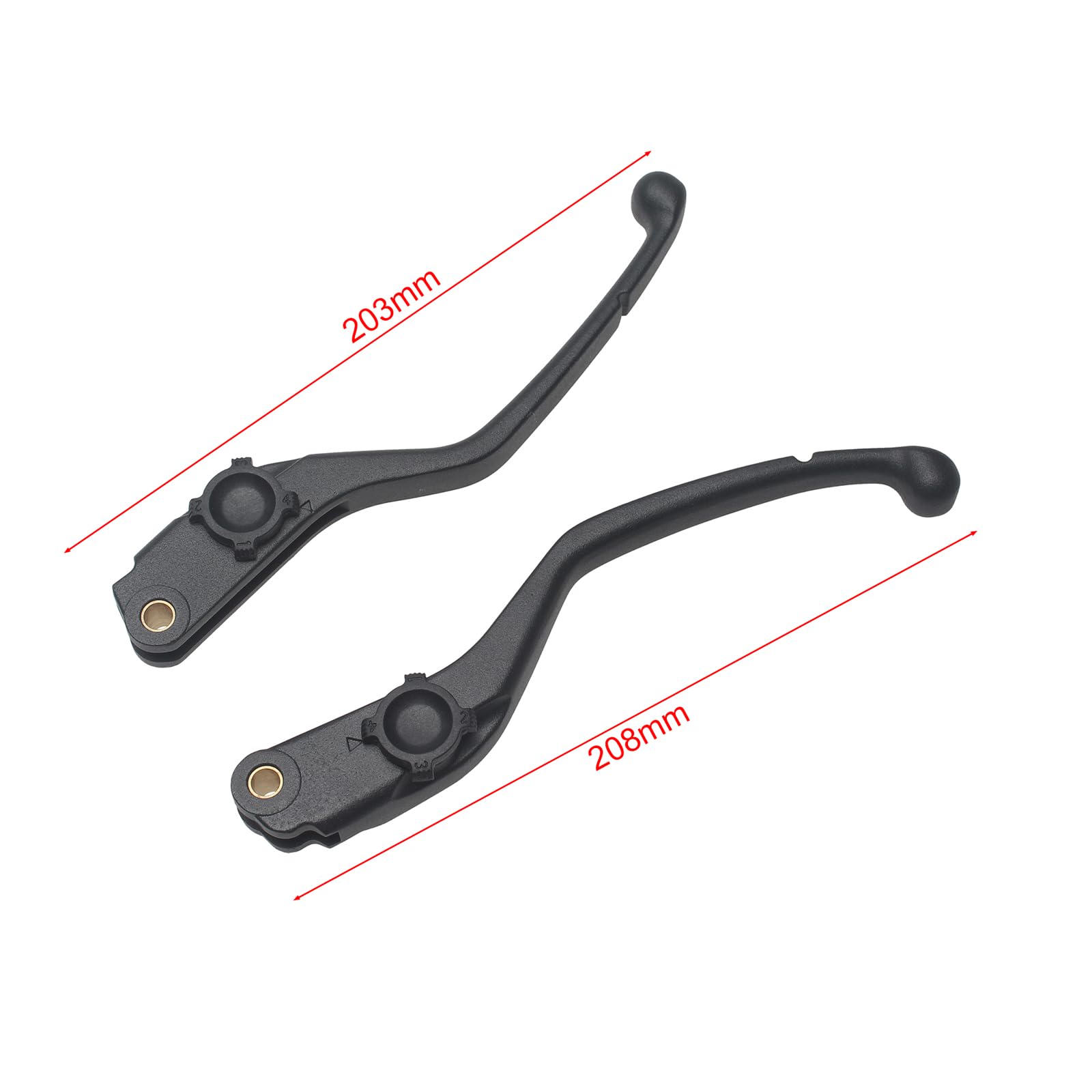 1 Paar Motorrad Bremshebel Motorrad Kupplungshebel CNC Aluminium Bremshebel Motorrad Kompatibel mit BMW R1200GS R1200RS R1250GS Adventure K1600 R Bagger K1600 GTL Nine T Serie(Schwarz-2)