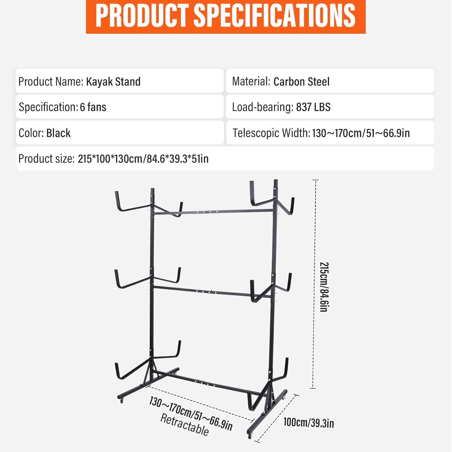 Paddle Board Rack | Standing Kayak Paddle Holder - Adjustable Width Indoor Outdoor Canoe Hanger Rack for Dock, Garage, Shed Storage