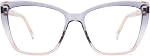 AMOMOMA Trendy TR90 Oversized Blue Light Reading Glasses Women,Stylish Square Cat Eye Glasses AM6031